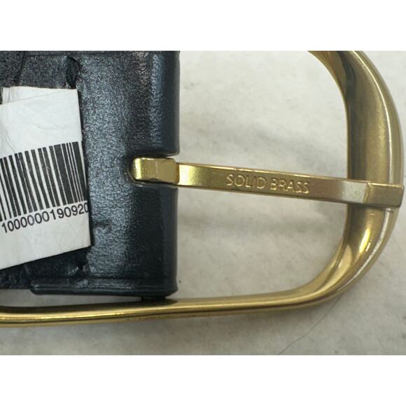 Aritzia Lifetime Solid Brass Leather Wide Belt in Black and Gold NWOT